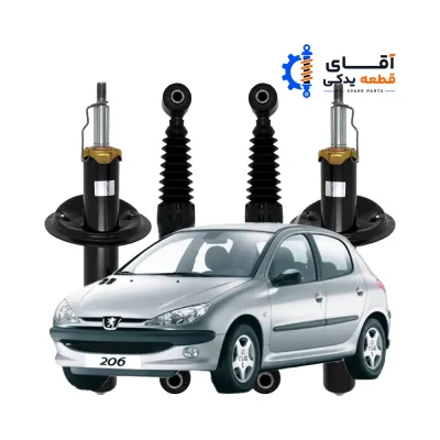 ست کامل کمک فنر پژو 206 چهار عددی KDS